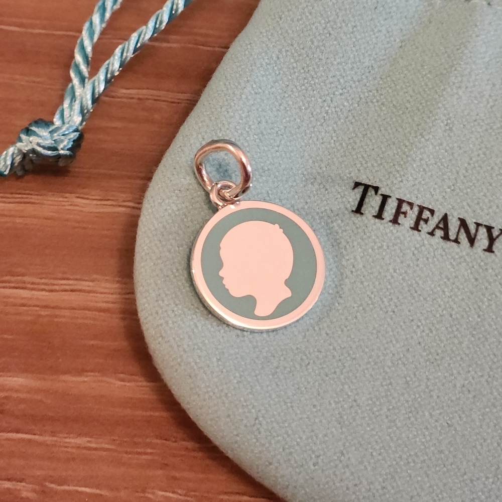 Tiffany & Co. Silver Pendant with Aqua Pouch